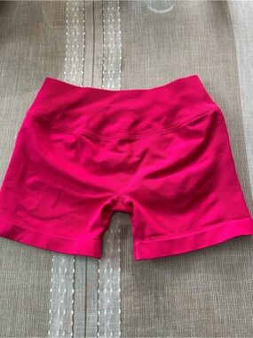 High-Rise Hot Pink Women's Bike Shorts
